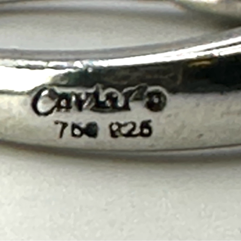 Lagos Caviar Fluted Black Onyx , Silver &18 Kt  Gold Ring Size 7 - Picture 7 of 10